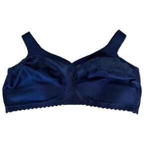 Glamorise Magic Lift Wire Free Navy Blue Support Bra Women’s Size 44F